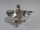 Antique European Silver Sauce Boat in 18th-Century Style
