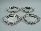 Two Pairs of Tiffany Chrysanthemum Sterling Silver Serving Bowls