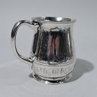 Antique Tiffany Edwardian Sterling Silver Patriotic Baby Cup