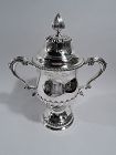 Antique Tiffany Georgian Sterling Silver Covered Urn Trophy Cup