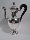 Large Antique French Restauration Etruscan Silver Coffeepot C 1820