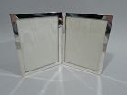 Cartier Midcentury Modern Sterling Silver Double Diptych Picture Frame