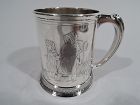 Antique Whiting Edwardian Art Nouveau Sterling Silver Baby Cup