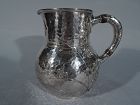 Tiffany Mixed Metal & Hand Hammered Sterling Silver Water Pitcher