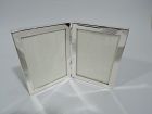 Cartier Midcentury Modern Sterling Silver Double Diptych Picture Frame