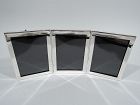 Tiffany Modern Sterling Silver Triple Triptych Picture Frame