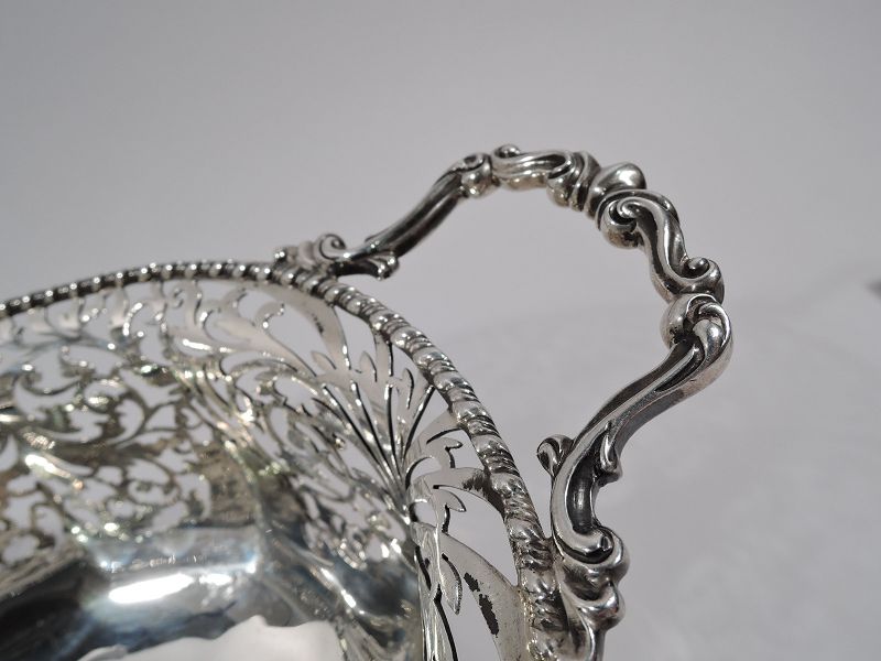Antique English Sterling Silver Basket Bowl by Mappin &amp; Webb 1919