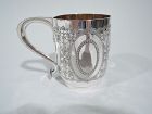 Antique English Victorian Classical Sterling Silver Baby Cup 1857