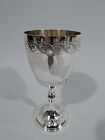 Antique English Victorian Classical Sterling Silver Goblet 1868