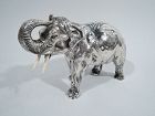 A Majestic Beast—Antique German Silver Figural Elephant Box