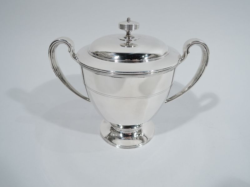 Stylish Tiffany Edwardian Modern Sterling Silver Coffee &amp; Tea Set