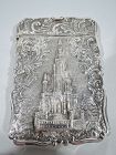Antique English Victorian Card Case with Gothic Albert Memorial