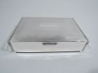 English Art Deco Sterling Silver Box 1951