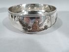 Gorham Japonesque Mixed Metal & Sterling Silver Fisherman Bowl 1881