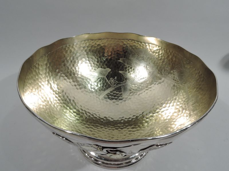 Tiffany Applied &amp; Hand Hammered Sterling Silver Centerpiece Bowl