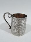 Striking Indian Colonial Raj-Era Silver Mug with Snake Handle 19 C