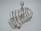 Antique English Victorian Georgian Sterling Silver Toast Rack 1838