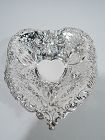 Exuberantly Romantic Sterling Silver Heart Bowl by Gorham 1954