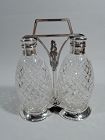 Tiffany Sterling Silver Decanter Set with Hawkes Glass Bottles
