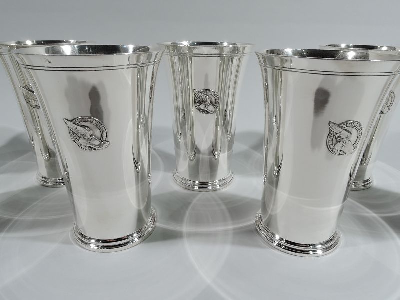 Set of 8 New York Athletic Club Sterling Silver Highballs by Tiffany