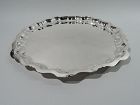 Frank M. Whiting Chippendale Sterling Silver 14-Inch Piecrust Tray