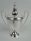 Traditional English Sterling Silver Covered Urn Trophy Cup 1933