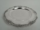 Antique Tiffany American Edwardian Georgian Leaf & Shell Dinner Plate