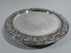 Antique English Renaissance Revival Sterling Silver Footed Tray 1920