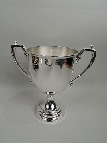 Antique English Edwardian Neoclassical Sterling Silver Trophy Cup