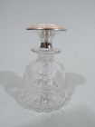 Antique Foster & Bailey Enamel, Sterling Silver & Crystal Perfume