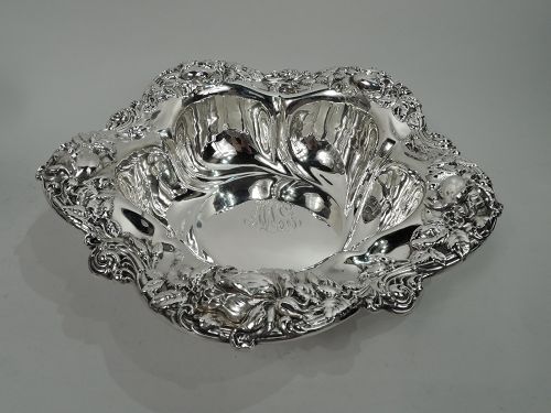 Antique American Art Nouveau Sterling Silver Bowl