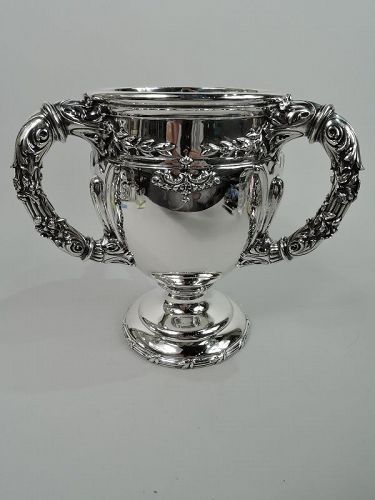 Finest Quality Gilded Age American Sterling Silver Loving Cup Trophy