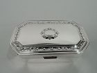 Antique Tiffany Edwardian Classical Sterling Silver Jewelry Box