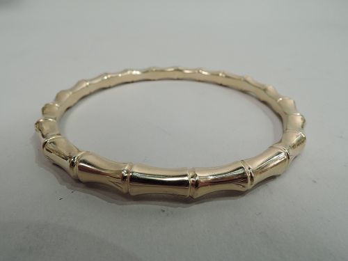Tiffany American Modern 14K Gold Bamboo-Style Bangle Bracelet