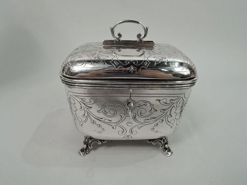 Antique Austrian Classical Silver Keepsake Casket Box