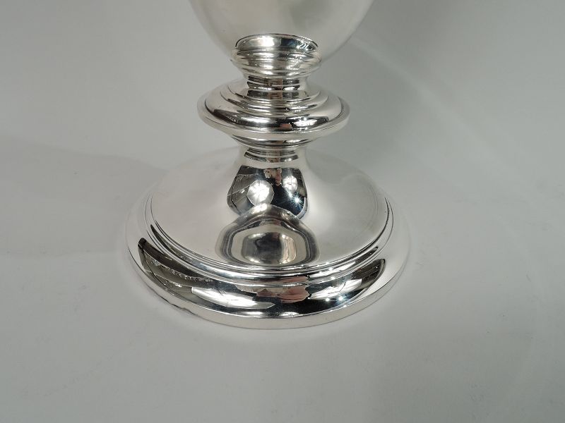 Tall American Modern Sterling Silver Trumpet Vase by Tiffany