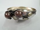Gorham Japonesque Mixed Metal Bowl with Fruiting Apple Branch 1883