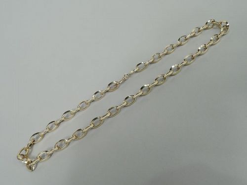 Classic American Modern 14k Gold Oval-Links Chain Necklace