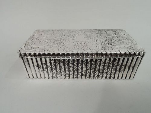 Pretty Italian Classical Silver Keepsake Box