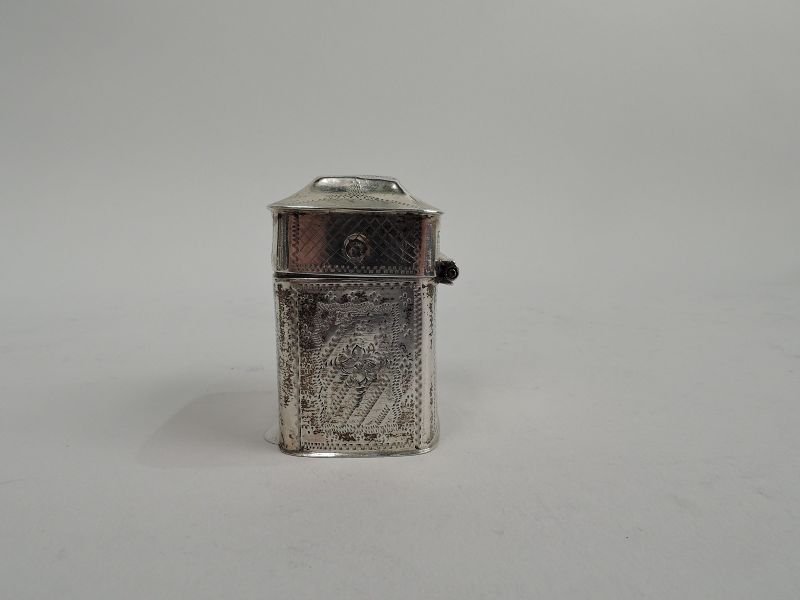 Antique Dutch Silver Peppermint Box 1879