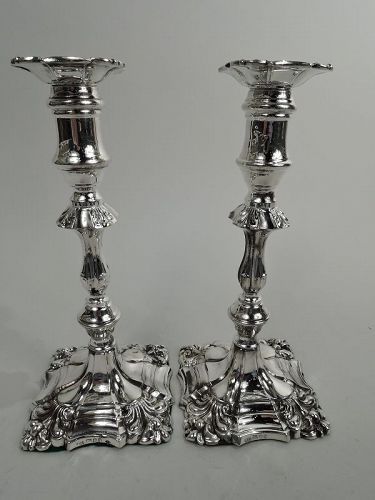 Pair of Crichton Traditional Georgian Rococo Candlesticks 1961