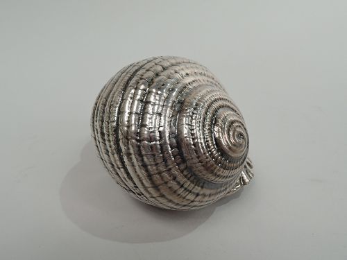 Mario Buccellati Modern Figural Sterling Silver Conch Seashell Lighter