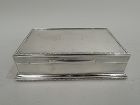 English Art Deco Sterling Silver Box by Mappin & Webb