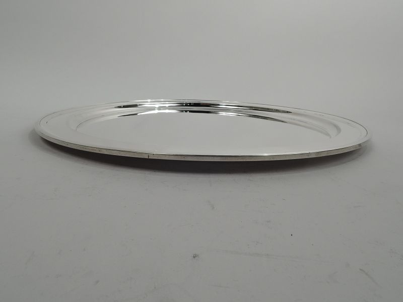 Tiffany Large and Modern Sterling Silver Round Serving Tray