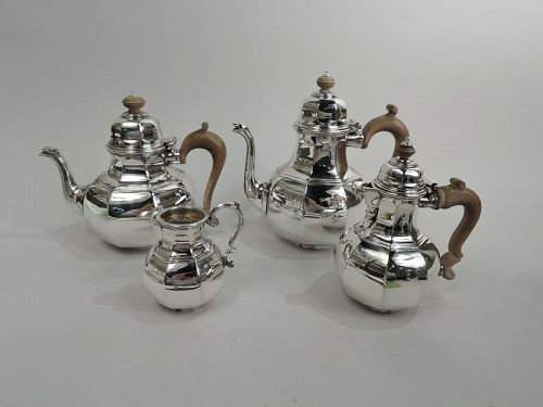 Antique English Georgian Britannia Silver Coffee & Tea Set 1919