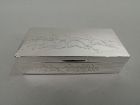 Antique English Victorian Sterling Silver Horse Race Box 1885