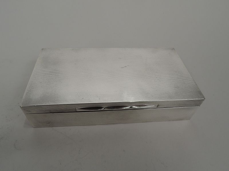 Antique English Art Deco Sterling Silver Box 1936