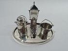Antique English Victorian Novelty Silverplated Condiment Set C 1872