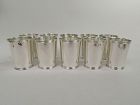 Set of 10 Traditional Sterling Silver Mint Juleps by Manchester