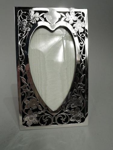Antique American Art Nouveau Valentine’s Day Heart Picture Frame